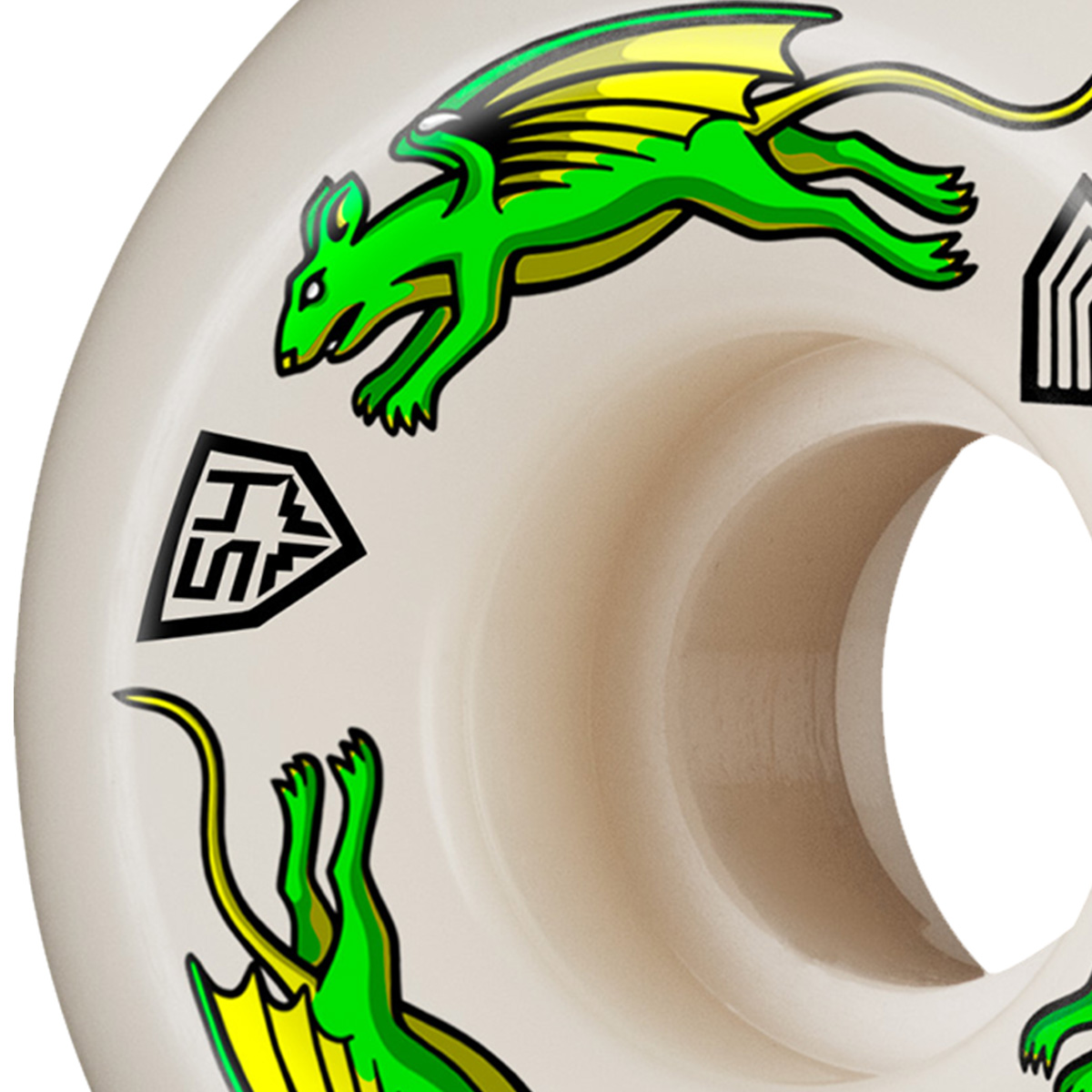 D. F NANO RATS54㎜X34㎜97a V6 Powell Peralta Skateboard Wheels Dragon Formula Nano Rat V6